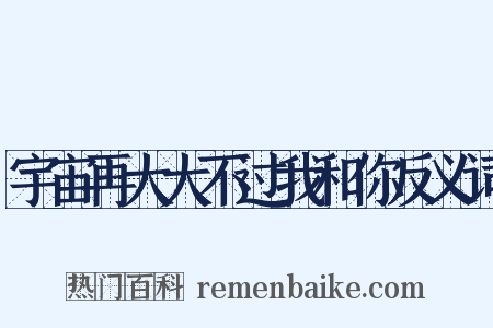 宇宙再大大不过我和你反义词是什么意思的图片